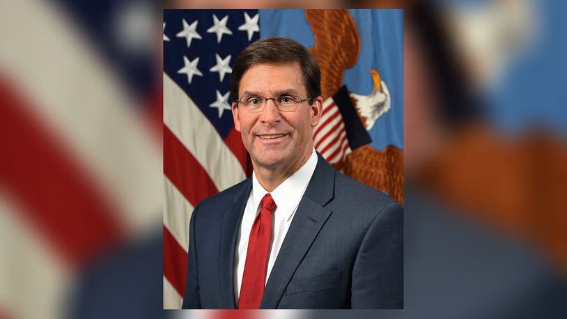 Dr. Mark Esper, Acting Secretary of Defense, poses for his official portrait in the Army portrait studio at the Pentagon in Arlington, Va., June 20, 2019.  (U.S. Army photo by Monica King)