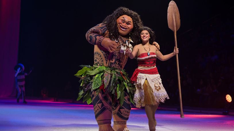 Disney on Ice presents Dream Big starts its six-show run at the Wright State University Nutter Center on Nov. 1. Pictured: Maui and Moana. CONTRIBUTED