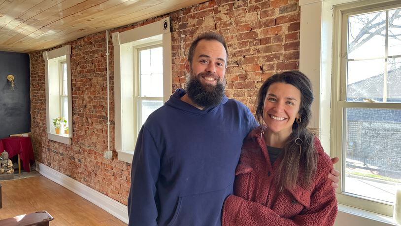 Felicity, a new natural wine and coffee bar, will open this summer at 27 W. Franklin St. in Uptown Centerville. Pictured are Owners Earl Hatmaker and Megan Lees. NATALIE JONES/STAFF