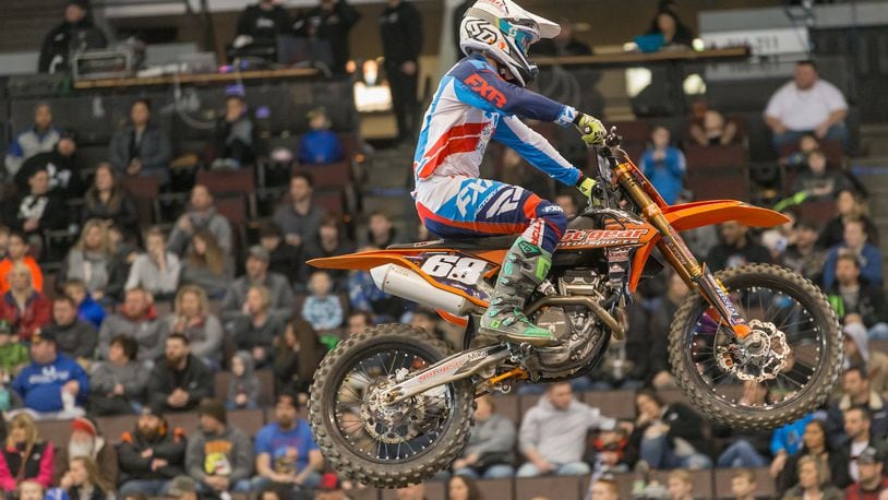 AMSOIL Arenacross is kicking off its 2018 season in Dayton on Saturday at the Wright State University Nutter Center. CONTRIBUTED