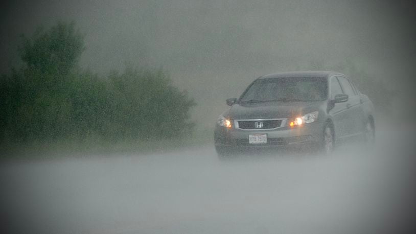 This file photo shows heavy rain in the Fairborn area. MARSHALL GORBY\STAFF