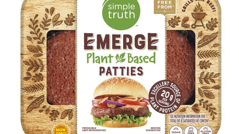Kroger’s Simple Truth brand launches Emerge, a line of plant-based meats, including burger patties and grinds.
