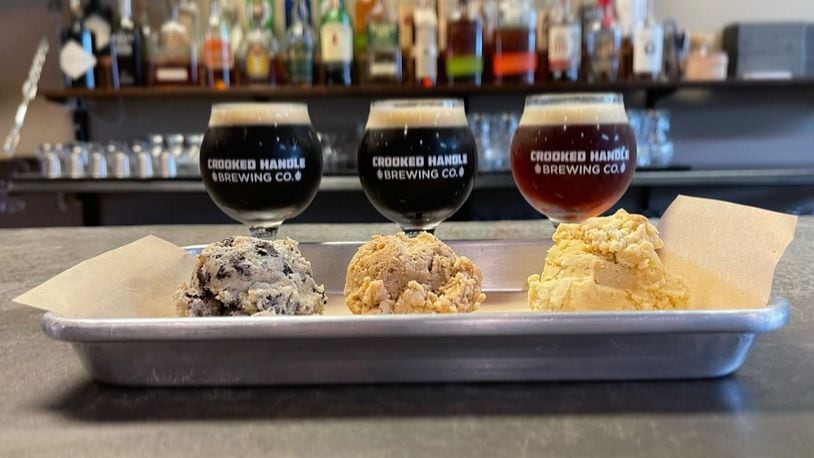 Crooked Handle Brewing Co. in Springboro is partnering with Spoonful, an edible cookie dough business with multiple “dough to go” locations in the Miami Valley, to bring a fun take on beer pairings.
