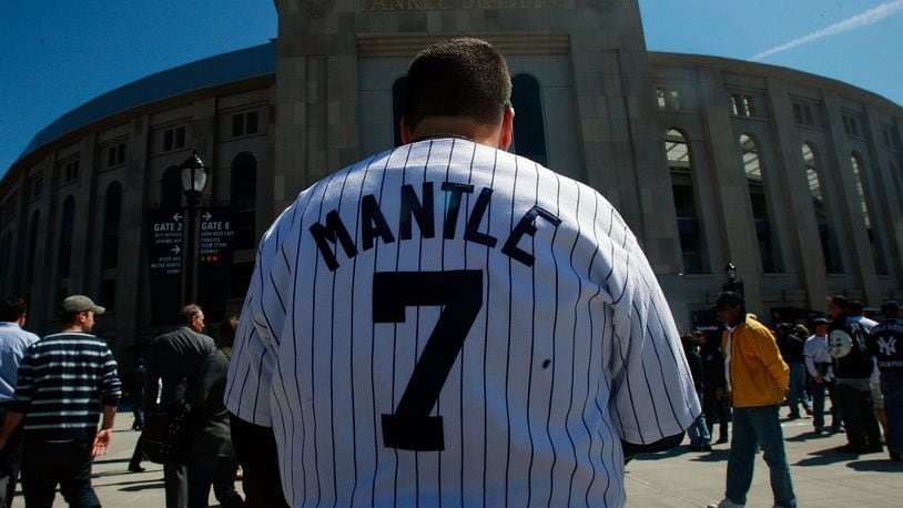 MIckey Mantle remains a favorite among baseball fans, and a road jersey worn by the Hall of Famer in 1964 sold for a record amount Saturday.