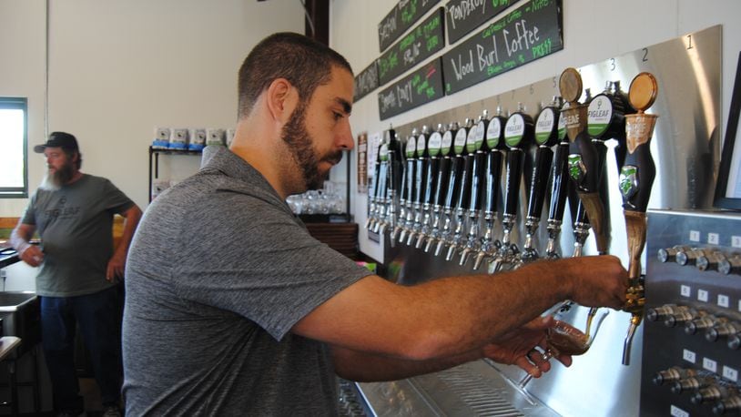 FigLeaf Brewing Co., which opened in October 2016 in Middletown, will celebrate its second anniversary Saturday with the return of some fan-favorite brews. ERIC SCHWARTZBERG/STAFF