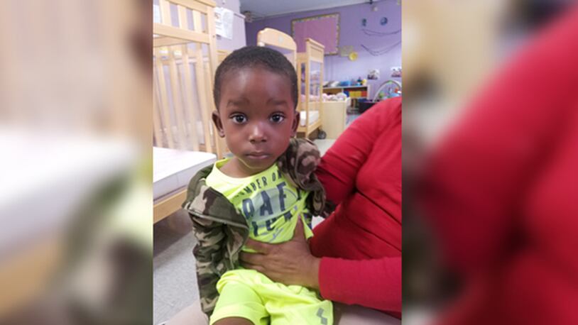 The boy pictured was left at Globe's Daycare in Atlanta on Monday. (Atlanta Police Department)