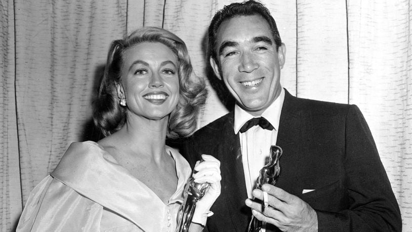 Dorothy Malone and Anthony Quinn won Academy Awards for best supporting actress and actors in 1956.