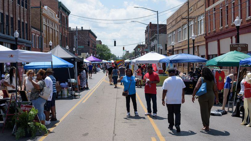 The second annual Wright Dunbar Day Block Party, organized by Dayton entrepreneur Tae Winston was held on Sunday, June 27, 2021, poet Paul Laurence Dunbar’s birthday. This year’s event was twice the size of 2020’s debut celebration featuring 120 vendors and 25 food trucks. Sunday was also the last day for dine-in and carryout at Texas Beef & Cattle Company. The restaurant opened in the Wright Dunbar Business District in 2016 and will be focusing solely on catering with hopes of finding a new location in the future. Did we spot you there? TOM GILLIAM / CONTRIBUTING PHOTOGRAPHER