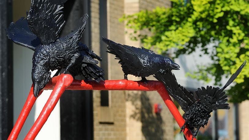 "Weathering the Storm" by Robert Porreca, on display with Sculptures on the Square in Troy. The exhibit runs through Oct. 1. MARSHALL GORBY\STAFF