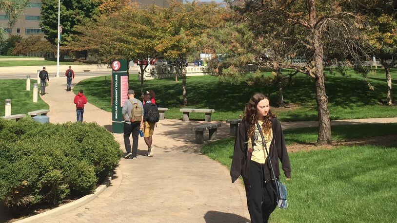 Students walk on the Sinclair Community College campus in this file photo. MAX FILBY / STAFF