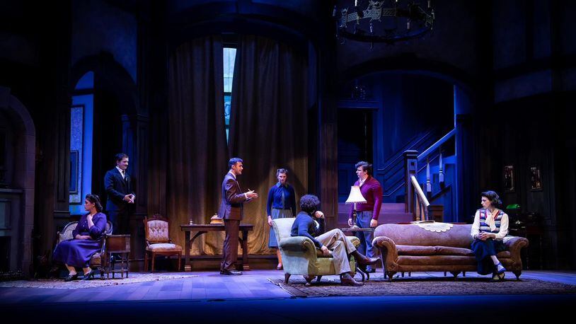The full company of Wright State University's production of "The Mousetrap," continuing through Oct. 2. PHOTO BY ERIN PENCE