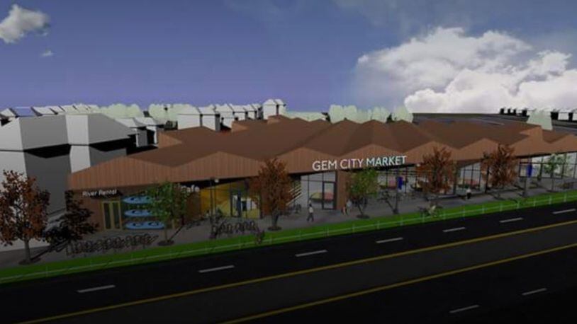 An architectural rendering of what the Gem City Market could look like, produced by Matt Sauer. CONTRIBUTED