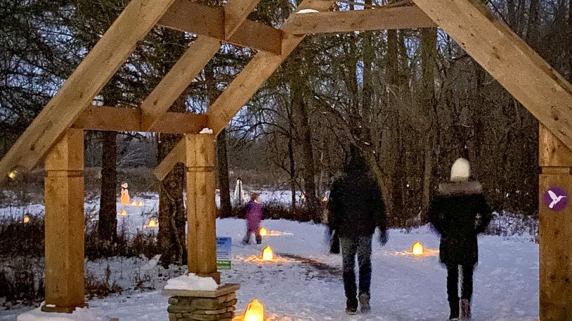 Attendees will get to enjoy a one-mile candlelit stroll on Friday, Dec. 3 from 6:30 p.m. to 8:30 p.m. at Centerville-Washington Park District’s Luminary Walk. The free event takes place at Bill Yeck Park, a 194-acre nature park located on E. Centerville Station Road.