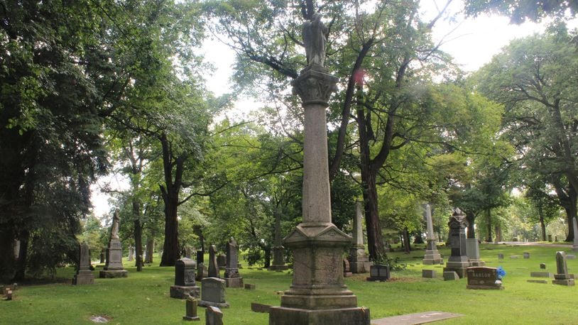 A dozen walking or virtual tours can be found on Woodland Cemetery & Arboretum’s mobile app. STAFF FILE PHOTO