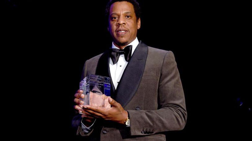 Honoree Jay-Z accepts the President's Merit Award onstage during the Clive Davis and Recording Academy Pre-GRAMMY Gala and GRAMMY Salute to Industry Icons Honoring Jay-Z on January 27, 2018 in New York City.