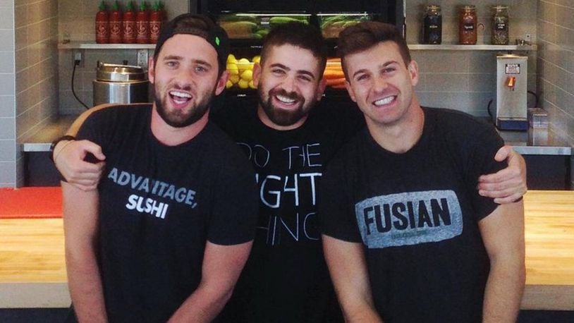 Fusian Sushi co-founders (l-r) Stephan Harman, Zach Weprin and Josh Weprin. Submitted photo