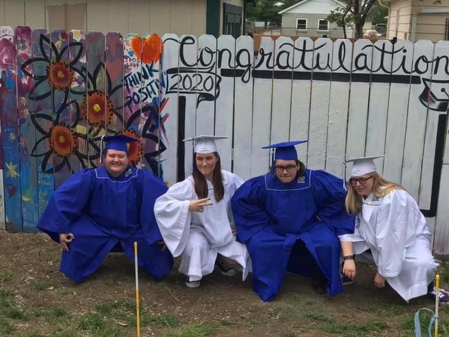 PHOTOS: Springboro graduates celebrate using selfie mural