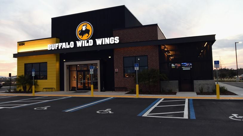 A Buffalo Wild Wings restaurant is seen on February 1, 2018 in Jacksonville, Florida.  (Photo by Rick Diamond/Getty Images for Buffalo Wild Wings)