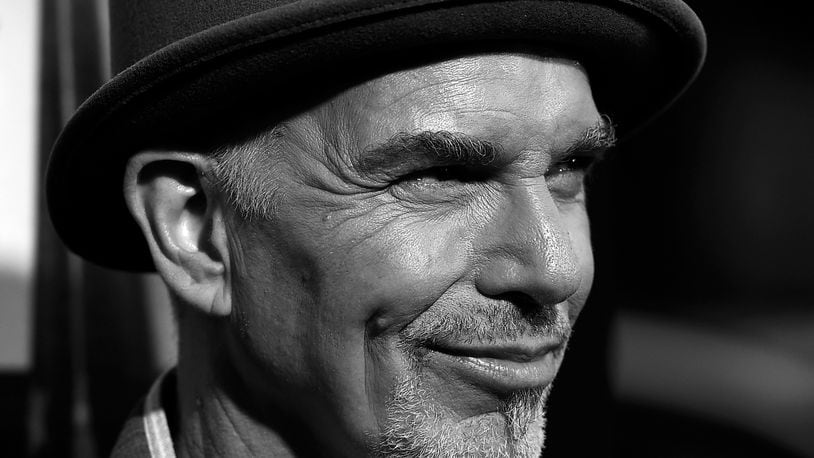 BEVERLY HILLS, CA - OCTOBER 01: (EDITORS NOTE: Image has been converted to black and white.) Actor Billy Bob Thornton arrives for the Warner Bros. Pictures and Village Roadshow Pictures' Premiere of "the Judge" at AMPAS Samuel Goldwyn Theater on October 1, 2014 in Beverly Hills, California. (Photo by Frazer Harrison/Getty Images)