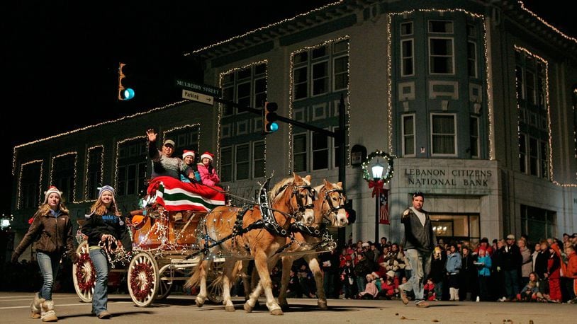 More than 100 horse drawn carriages will take part in the annual Lebanon Christmas Festival and Horse Drawn Carriage Parade on Dec. 6 in downtown Lebanon.