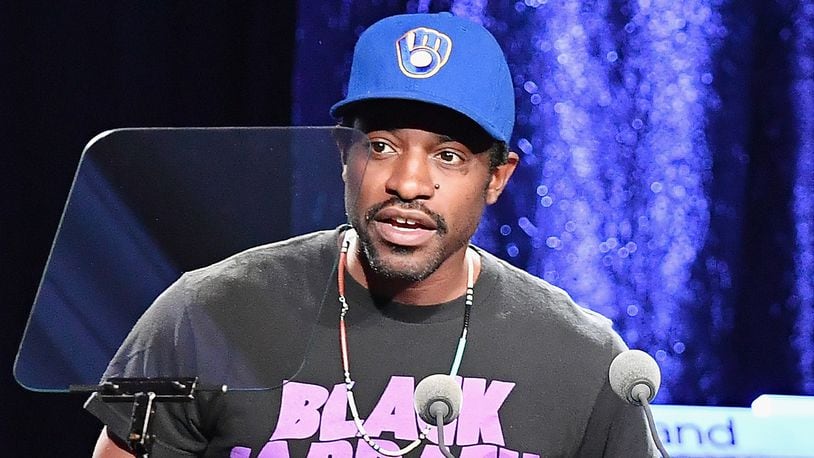 Rapper Andre 3000 speaks onstage at the 2016 ASCAP Rhythm & Soul Awards at the Beverly Wilshire Four Seasons Hotel on June 23, 2016 in Beverly Hills, California.  (Photo by Earl Gibson III/Getty Images)
