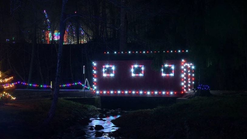 Through Dec. 31, holiday merrymakers can indulge in Eaton's Whispering Christmas lights display at Fort St. Clair State Park. CONTRIBUTED