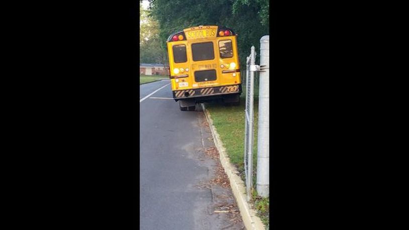 A school bus in Jacksonville, Florida, was filmed by a woman Thursday who claimed it was speeding.