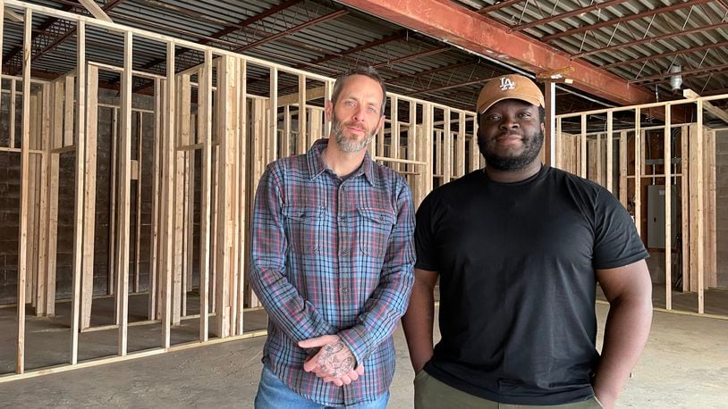 Red Bird Pizza will be located at 18 N. Second St. in Miamisburg. Pictured are owners Christian Clothier (left) and Ife Olaore. NATALIE JONES/STAFF