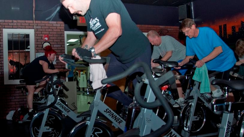A spinning class at Fitworks in Beavercreek