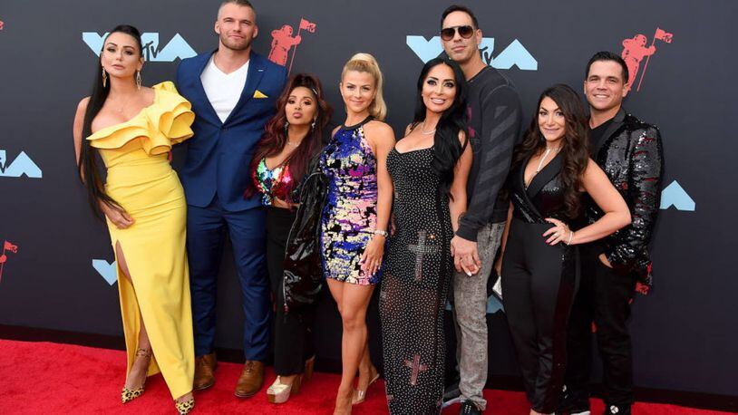 "Jersey Shore" cast members reunited at the MTV Video Music Awards. Danny Meek, not pictured, was the landlord in the show.