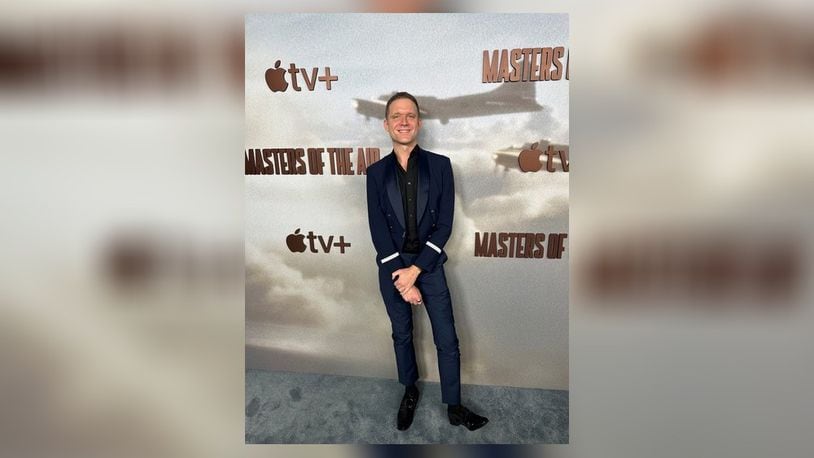 John Sylva, a Wright State University graduate raised in Vandalia, co-produced the Playtone and Apple TV+ miniseries "Masters of the Air." He is seen here attending the U.K. premiere of "Masters of the Air" in London in January 2024. CONTRIBUTED