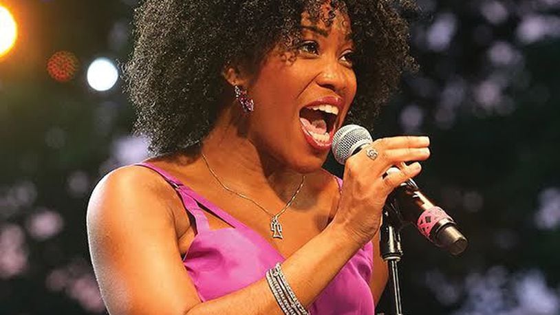 Broadway actress Rashidra Scott and rock ensemble Windborne are featured in the Dayton Philharmonic Orchestra’s Rockin’ Orchestra Series presentation of “The Music of Whitney Houston” Saturday, Feb. 11 at the Schuster Center. CONTRIBUTED