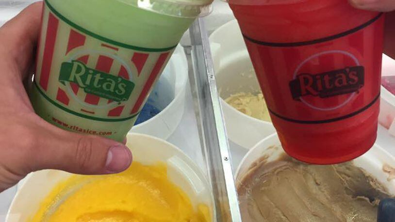 Rita’s Italian Ice will offer a free treat today, Monday March 20, at 3371 E. Stroop Road in Kettering. Photo from Rita’s Kettering Facebook page