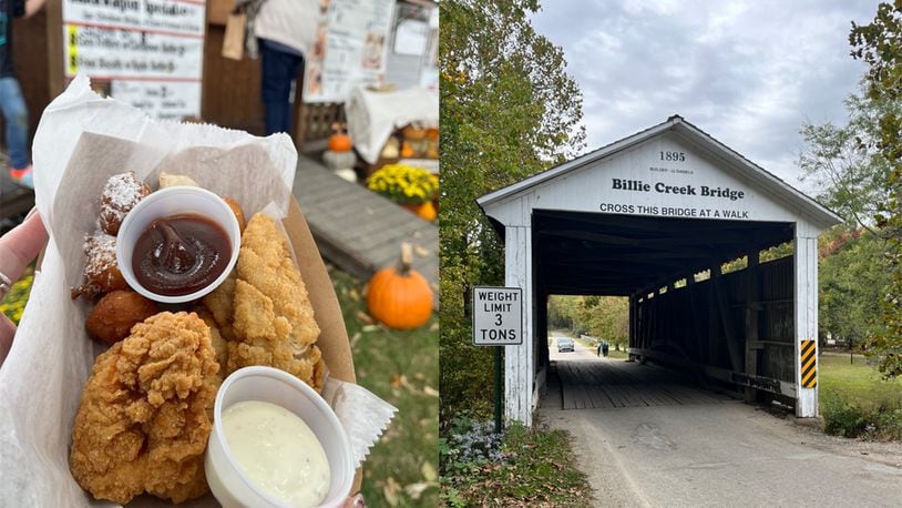 Indiana’s largest festival, the Parke County Covered Bridge Festival, is in full swing through Sunday, Oct. 22 with arts and crafts, food, fall foliage and 31 historic covered bridges to check out.