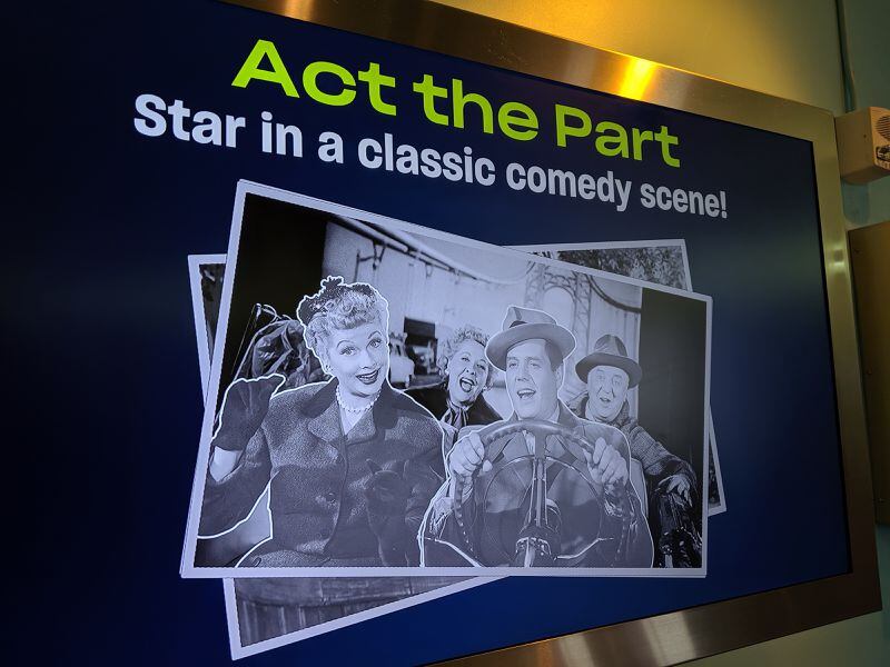 An activity at the National Comedy Center in Jamestown, New York, the hometown of Lucille Ball allows visitors to take a role in a Lucille-themed comedy scene.  CONTRIBUTED