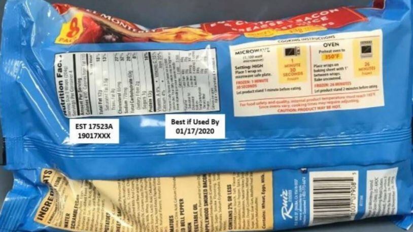 Ruiz Foods recalled more than 246,000 pounds of its frozen breakfast wraps Friday.