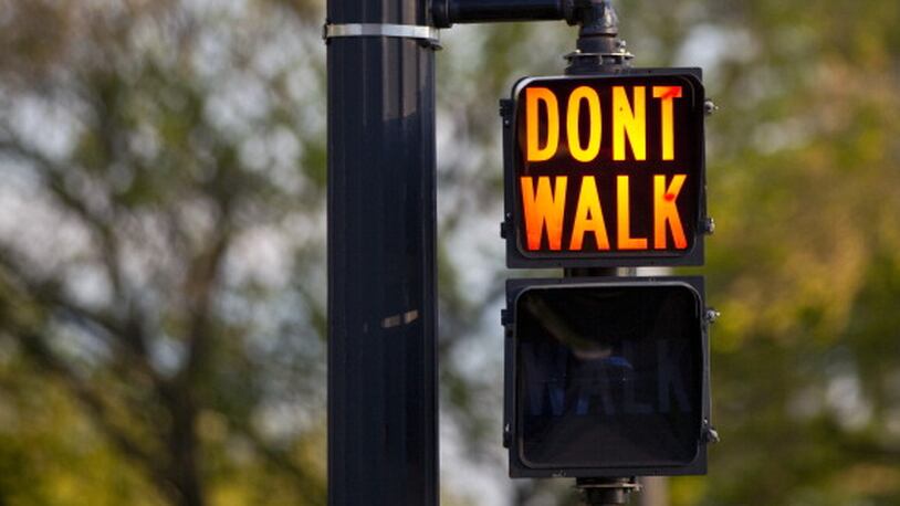WASHINGTON, UNITED STATES - APRIL 12:  Red pedestrian lights, don't walk, on April 12, 2012, in Washington, United States. Photo by Thomas Trutschel/Photothek via Getty Images)***Local Caption***