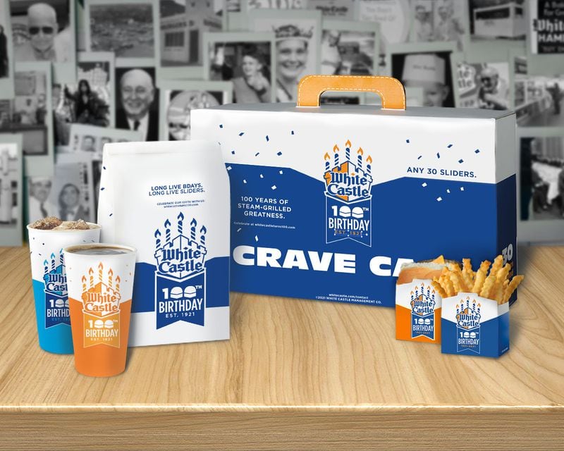 White Castle's 100th anniversary special product packaging.