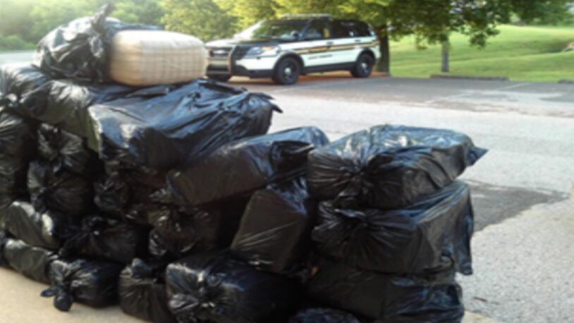 Troopers confiscated 691 pounds of marijuana during a traffic stop on July 1.