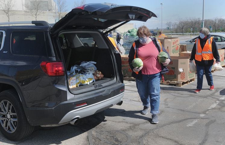 PHOTOS: Thousands line up for food distribution in Greene County