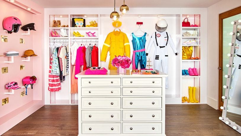 Barbie fans can stay in her real-life Dreamhouse complete with dream, walk-in closet.