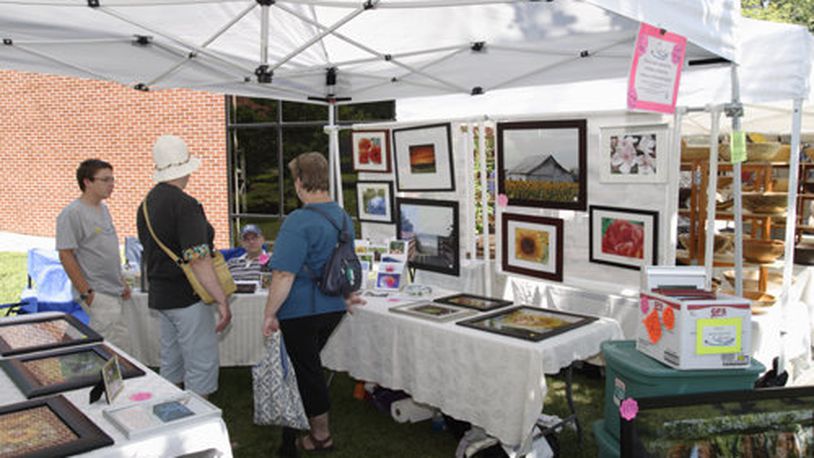 One of the area’s favorite fine art shows, Art on the Lawn, returns to Yellow Springs Saturday. FILE PHOTO