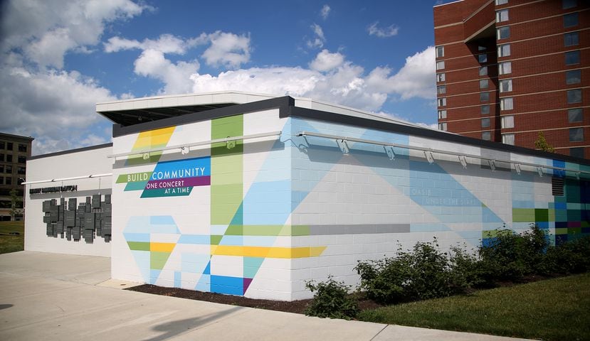 PHOTOS: The completed Levitt Pavilion mural is a combination of shape, color and poetry