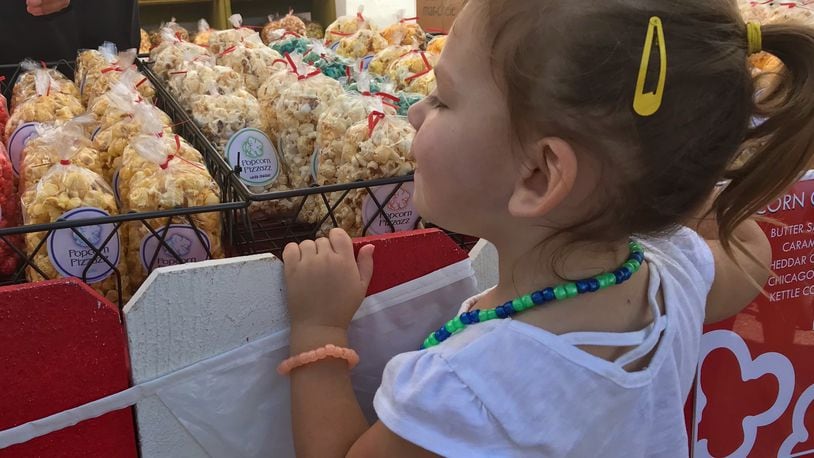 On Saturday, Sept. 11 and Sunday, Sept.12, the Beavercreek Popcorn Festival will be serving up a wide variety of flavored popcorn and kettle corn.  SARAH FRANKS/STAFF