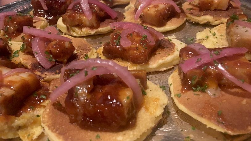 These pork belly appetizers were served during a VIP reception for Watermark in Miamisburg.
