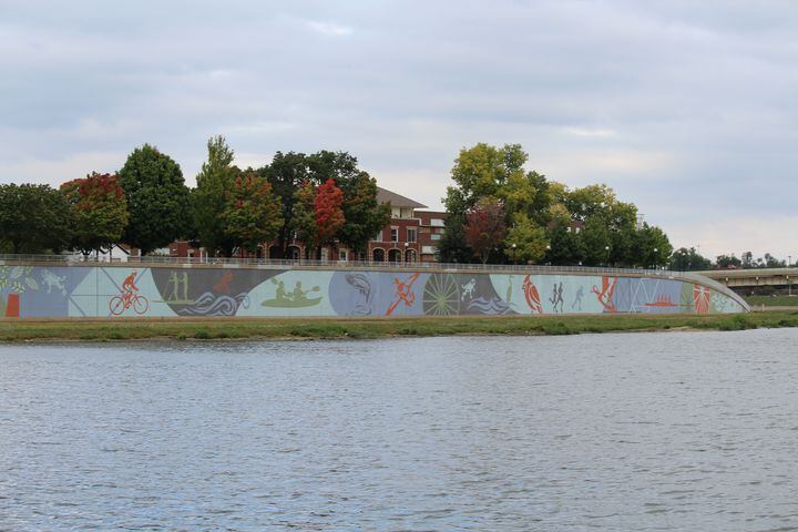 River Run Floodwall Mural Ribbon Cutting