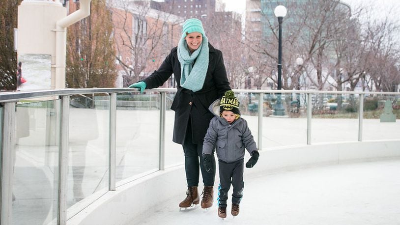 MetroParks Ice Rink, located under the pavilion at RiverScape MetroPark, 237 E. Monument Ave., has a full slate of seasonal events on tap to help celebrate the holidays. CONTRIBUTED
