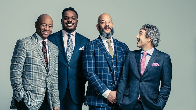 The Branford Marsalis Quartet, (left to right) Marsalis, Justin Faulkner, Eric Revis and Joey Calderazzo, is presented by Dayton Live at Victoria Theatre in Dayton on Saturday, March 18.