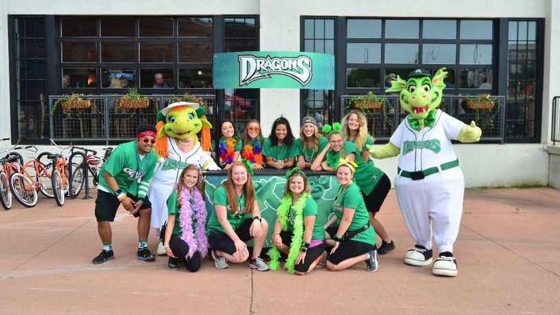 Members of the 2022 Dayton Dragons Green Team. CONTRIBUTED