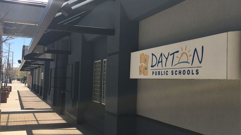 Dayton’s six-story school district headquarters houses only 150 central office employees, and is “a major financial challenge,” according to Associate Superintendent Shelia Burton, because of $1.1 million in deferred maintenance. JEREMY P. KELLEY / STAFF